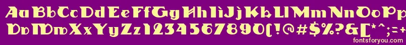Linotypedharma Font – Yellow Fonts on Purple Background
