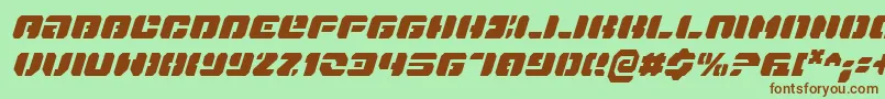 Danstargateci-fontti – ruskeat fontit vihreällä taustalla