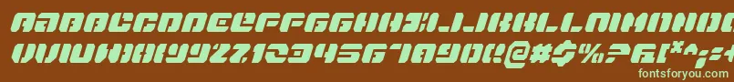 Danstargateci Font – Green Fonts on Brown Background