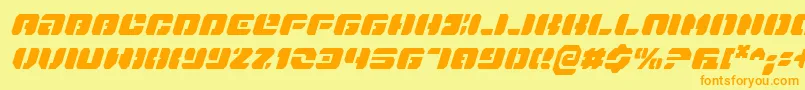 Danstargateci Font – Orange Fonts on Yellow Background