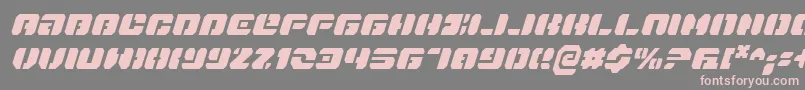 Шрифт Danstargateci – розовые шрифты на сером фоне