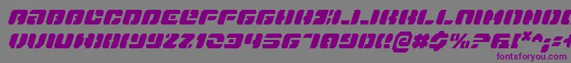 Шрифт Danstargateci – фиолетовые шрифты на сером фоне