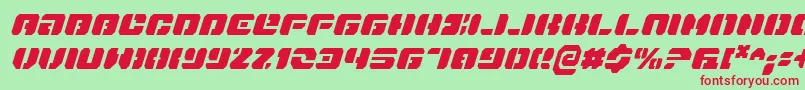 Danstargateci Font – Red Fonts on Green Background