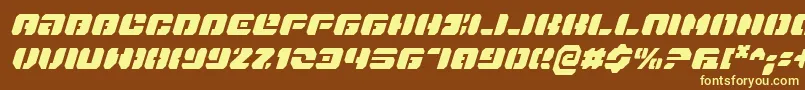 Шрифт Danstargateci – жёлтые шрифты на коричневом фоне