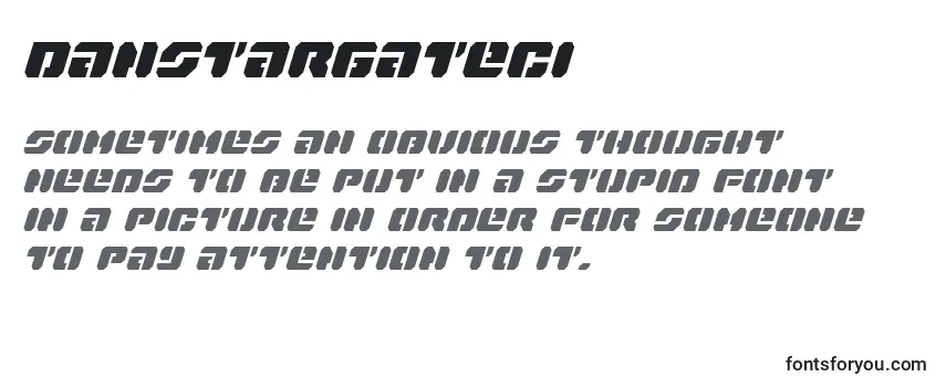 Review of the Danstargateci Font