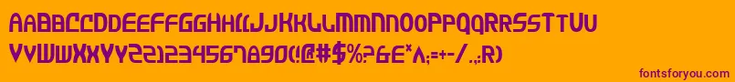 フォントJannv2c – オレンジの背景に紫のフォント