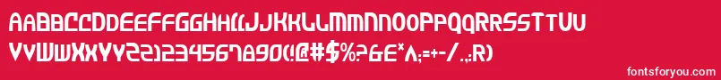 Jannv2c Font – White Fonts on Red Background