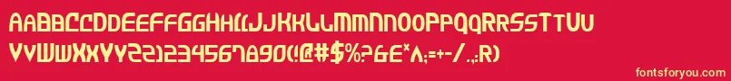 Шрифт Jannv2c – жёлтые шрифты на красном фоне
