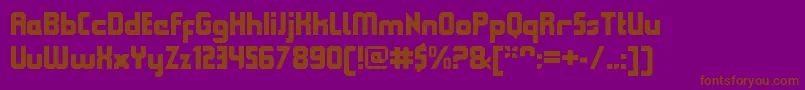 QueuebrickClosedblack Font – Brown Fonts on Purple Background