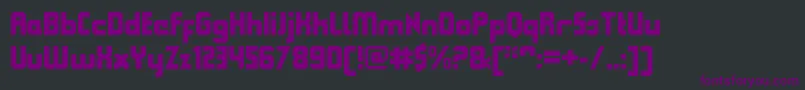 QueuebrickClosedblack Font – Purple Fonts on Black Background