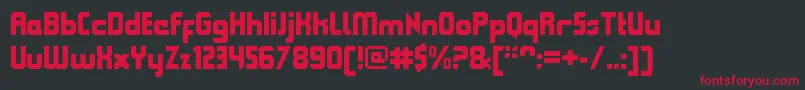 QueuebrickClosedblack Font – Red Fonts on Black Background