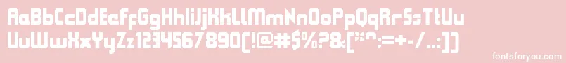 QueuebrickClosedblack Font – White Fonts on Pink Background