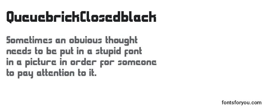 Обзор шрифта QueuebrickClosedblack