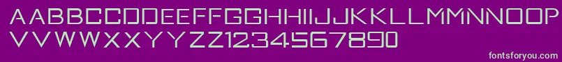 Czcionka Xperia – zielone czcionki na fioletowym tle