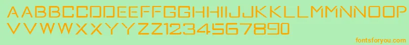 Xperia Font – Orange Fonts on Green Background