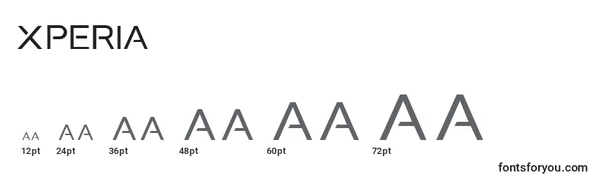 Размеры шрифта Xperia