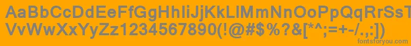 フォントKartikaBold – オレンジの背景に灰色の文字