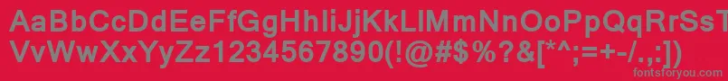 フォントKartikaBold – 赤い背景に灰色の文字