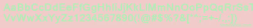 KartikaBold Font – Green Fonts on Pink Background