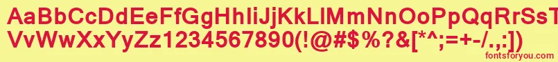 KartikaBold Font – Red Fonts on Yellow Background