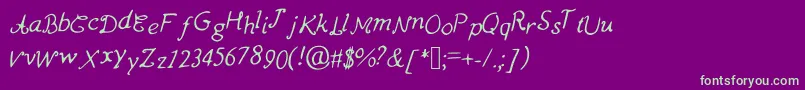 フォントLastline – 紫の背景に緑のフォント