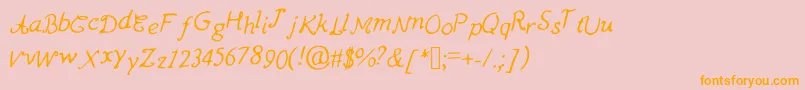 Lastline Font – Orange Fonts on Pink Background