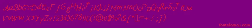 Lastline Font – Red Fonts on Purple Background