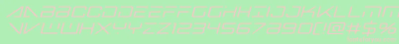 フォントBansheepilotital – 緑の背景にピンクのフォント