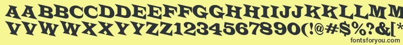 LatinotitulspdnRegular Font – Black Fonts on Yellow Background