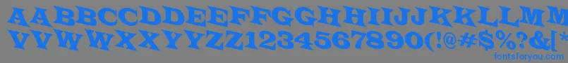 LatinotitulspdnRegular-Schriftart – Blaue Schriften auf grauem Hintergrund