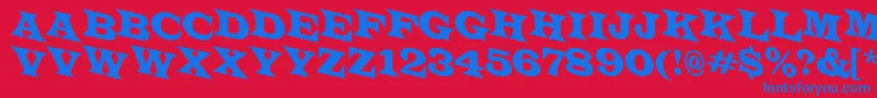 LatinotitulspdnRegular Font – Blue Fonts on Red Background