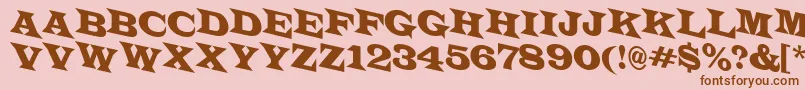 LatinotitulspdnRegular-Schriftart – Braune Schriften auf rosa Hintergrund