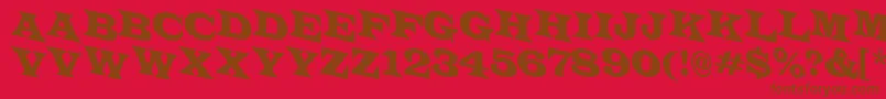 LatinotitulspdnRegular Font – Brown Fonts on Red Background