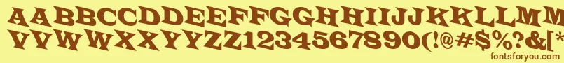 LatinotitulspdnRegular Font – Brown Fonts on Yellow Background