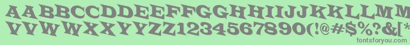 LatinotitulspdnRegular Font – Gray Fonts on Green Background