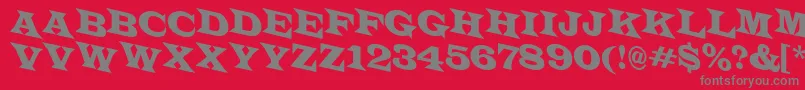LatinotitulspdnRegular-Schriftart – Graue Schriften auf rotem Hintergrund