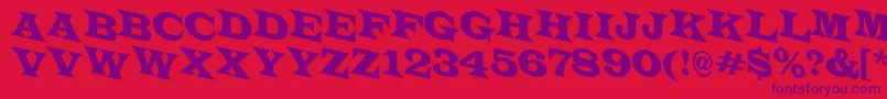 LatinotitulspdnRegular Font – Purple Fonts on Red Background