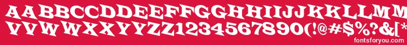 LatinotitulspdnRegular Font – White Fonts on Red Background