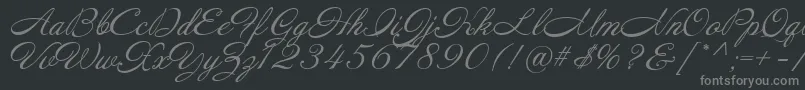 Annabelle Font – Gray Fonts on Black Background