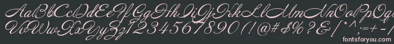 Annabelle Font – Pink Fonts on Black Background