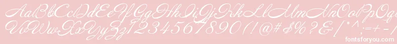 Annabelle Font – White Fonts on Pink Background