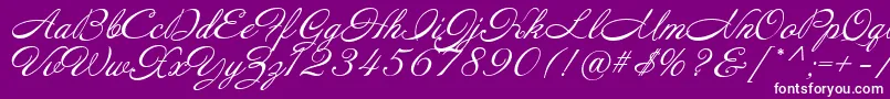 Annabelle Font – White Fonts on Purple Background