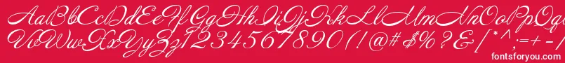 Annabelle Font – White Fonts on Red Background