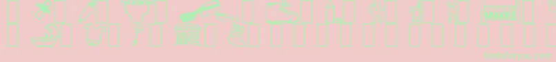 Baby Font – Green Fonts on Pink Background