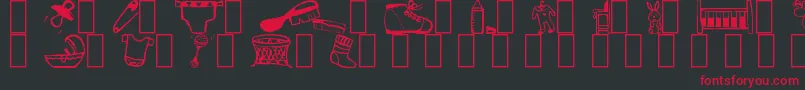 Baby Font – Red Fonts on Black Background