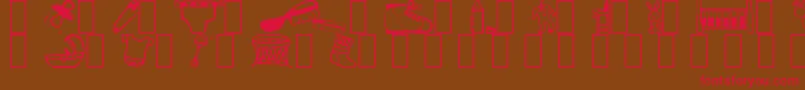 Baby Font – Red Fonts on Brown Background