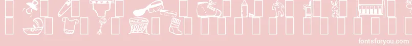 Baby Font – White Fonts on Pink Background