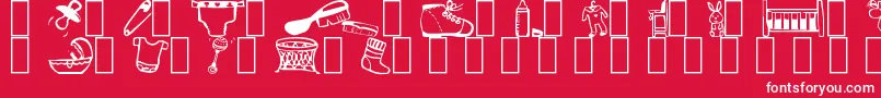 fuente Baby – Fuentes Blancas Sobre Fondo Rojo