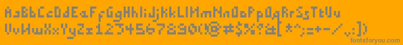 Draconianpixelsminimal Font – Gray Fonts on Orange Background