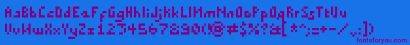 Draconianpixelsminimal Font – Purple Fonts on Blue Background